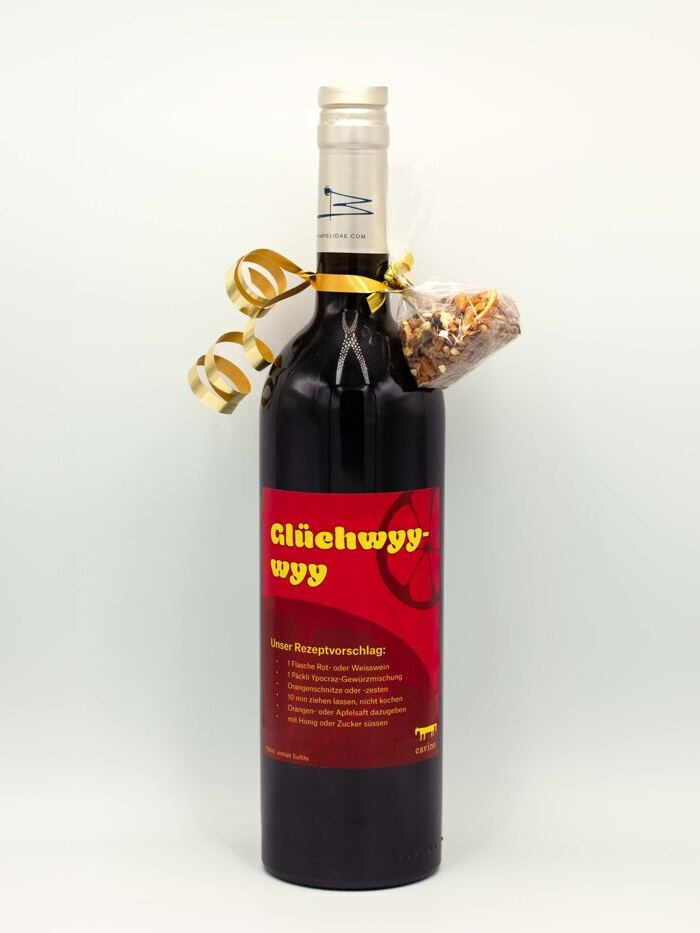 Kombo «Glüehwyy-Wyyflasche rot und Gewürze»