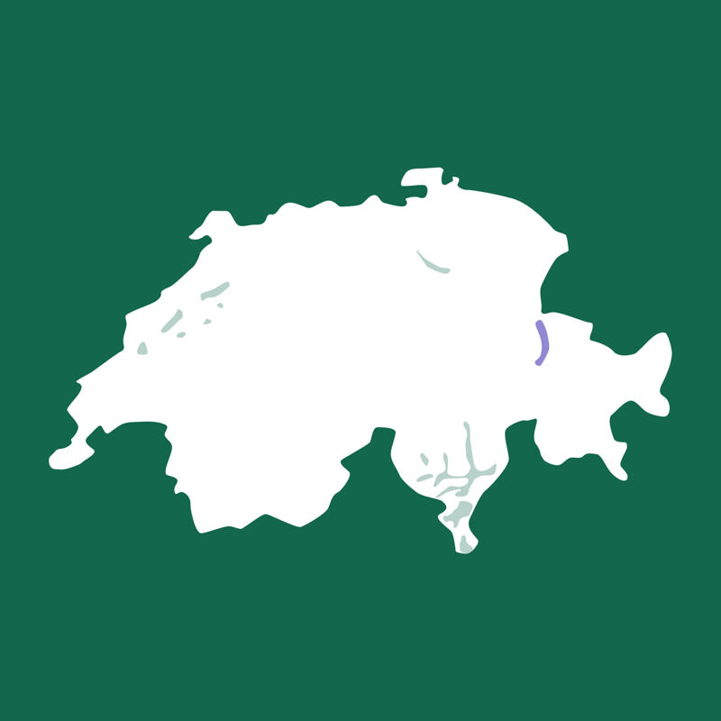 Karte von Schweiz, Bündner Herrschaft, Chur