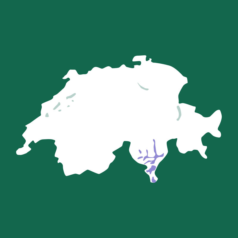 Karte von Schweiz, Tessin, Bellinzona