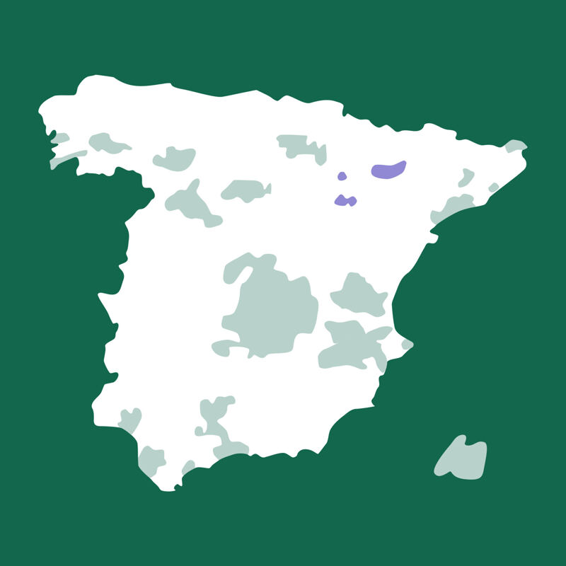 Karte von Spanien, Aragonien, Zaragoza, Almonacid de la Sierra