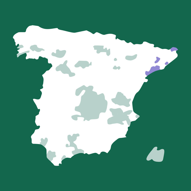 Karte von Spanien, Katalonien, Barcelona, Sant Sadurní d’Anoia