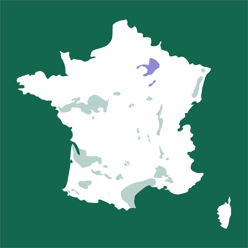 Karte von Frankreich, Champagne, Vallée de la Marne, Vandières