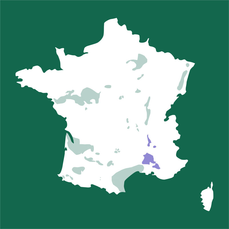 Karte von Frankreich, Rhône, Vacqueyras, Vacqueyras